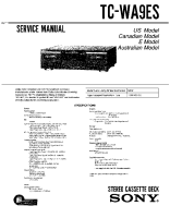 Sony TC-WA9ES - Service Manual 